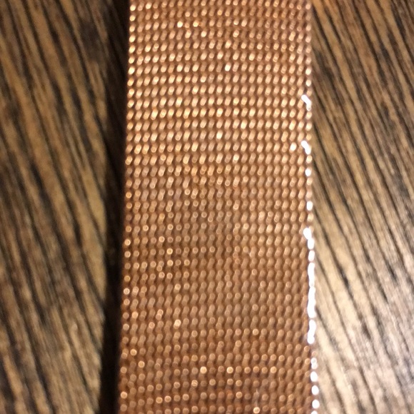 HP?NWT Eddie Borgo Soho rose gold watch stainless steel/woven mesh metal strap main image 14